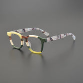 Euen Acetate Rectangle Glasses Frame Rectangle Frames Southood Matte Yellow Green